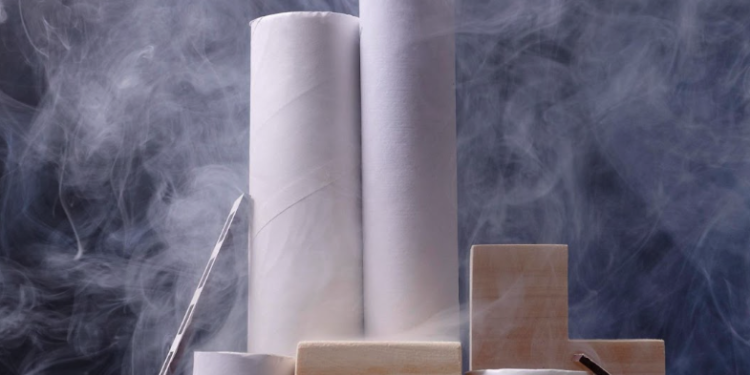 A full PVA approach Using water soluble embroidery film and water soluble shrink wrap for residue free packaging